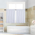 CAROMIO White Kitchen Curtain for Window 24 Inch Waterproof Kitchen Curtains Waffle Weave Half Window Curtain for Bathroom, Short Tier Cafe Curtai...