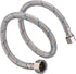 sumerain Braided Stainless Steel Faucet Supply Lines 24 Inch Length 1/2-inch FIP x 3/8-inch Compression Faucet Connector Flexible Hose, Pack of 2...