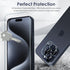 Tempered Glass Compatible with iPhone 15 Pro Screen Protector 6.1'', 3 Pcs Screen Protector + 2 Pcs Camera Lens Protector, [Not for iPhone 15 Pro ...