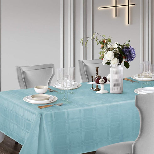 JUCFHY Soild Plaid Jacquard Spring Easter Table Cloth Elegance Wrinkle Resistant Contemporary Woven Decorative Tablecloths, Spillproof Soil Resist...