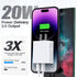 USB C Wall Charger Block 20W, 3-Pack Dual Port PD Power Delivery Fast Type C Charging Block Plug Adapter for iPhone 13/12/11 /Pro Max, XS/XR/X, iP...
