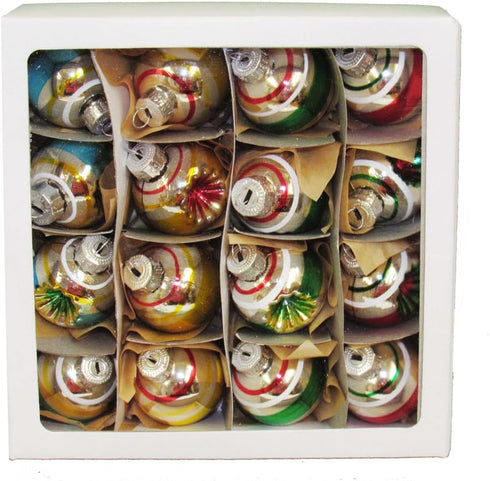 Kurt S. Adler Kurt Adler 30mm Solid and Reflector Glass Ball Set of 16 Ornament Set, 16 Piece...