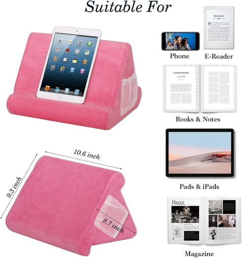 JoinHome Soft Pillow Tablet Pillow Stand for Ipad Stand Mult-Angle Tablet Phone Holder Lap Stand Mobile Phone Holder (Black)...