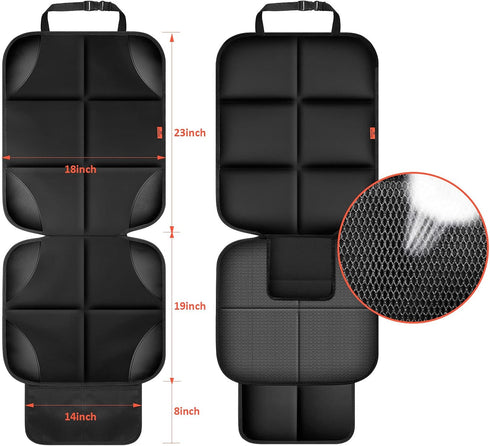Car Seat Protector 1 Pack Car Seat Cushion Mat Thickest Padding,Waterproof 600D Fabric Car Seat Covers for Non-Slip Backing Mesh Pockets for Baby ...