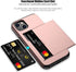 Nvollnoe Compatible with iPhone 15 Case with Card Holder Heavy Duty Protective Dual Layer Shockproof Hidden Card Slot Slim Wallet Phone Cover for ...