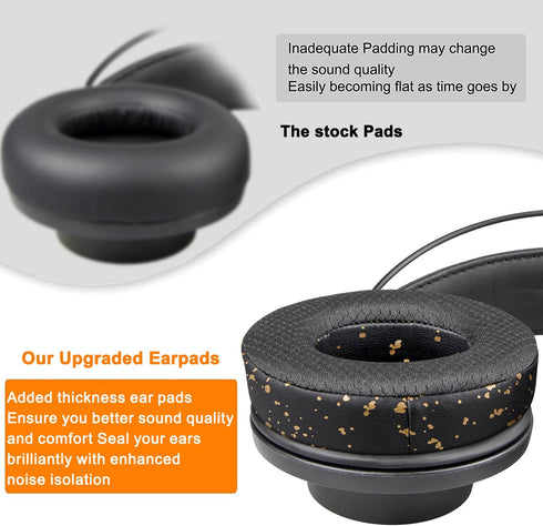 SOULWIT Earpads Replacement for AKG Pro Audio K845 K845BT K545 K540 K275 K267 K245 K182 K167 Headphones, Ear Pads Cushions with Noise Isolation Fo...