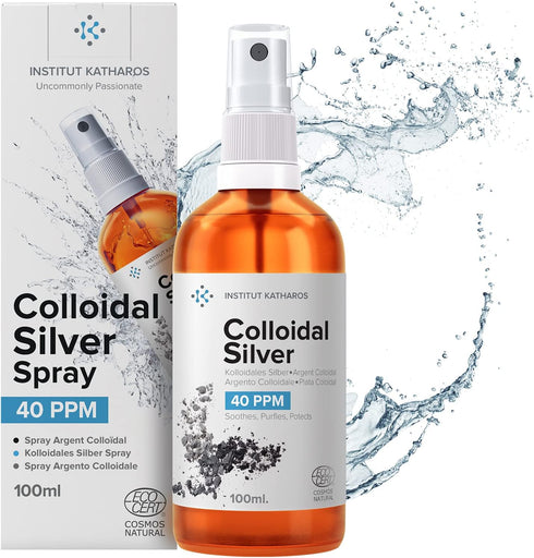 Colloidal Silver Liquid 3.4 fl oz Spray ? Bioactive Hydrosol Silver Water ? Natural Nano Sol Supplement Solution ? Ionic Minerals 40 PPM ? Organic...