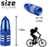 Blue Bike Valve Cap Presta Valve Caps Aluminum Anodized Valve Stem Covers Bike Air Valve Caps Fit Presta/French Valves on MTB Mountain/Road Bike R...