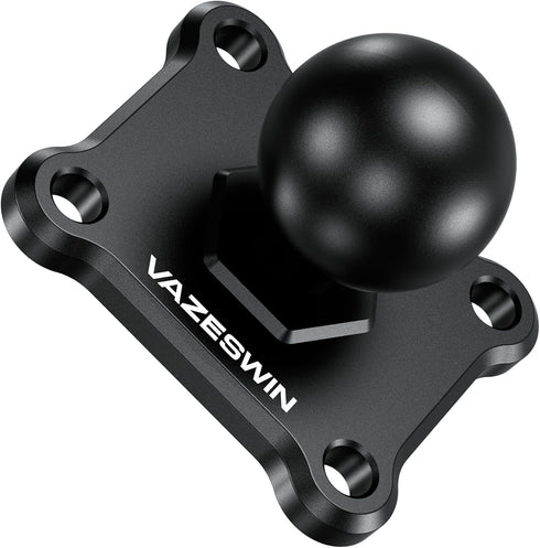 1" Ball Mount with Aluminum Alloy Square Plate, Universal Electronic Device Mounting Base with AMPS Holes for Garmin, Lowrance, Humminbird, for RA...