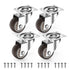 1 inch Small Caster Wheels for Furniture Low Profile Casters Set of 4 Total Capacity 90 Lbs Perfect Wheels for Small Project?Nightstand?Side Table...