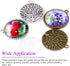 Swpeet 40Pcs & 20Pcs Round Tree Bezel Pendant Trays Kit with 20Pcs Glass Cabochon Clear Dome for Photo Pendant Craft Jewelry Making...