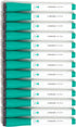 U Brands Low-Odor Dry Erase Markers with Erasers, Set of 12, Medium (2 mm) Point, Green...