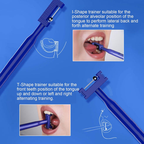 3pcs Tongue Lips Lateralization Training, Oral Muscle Trainer Electric Tongue Muscle Recovery Device for Oral Salivation, Drooling and Dysphagia...