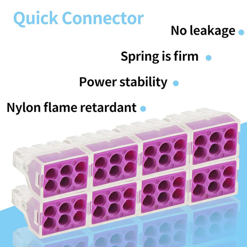 20pcs Push-in Wire Connecters 6 Port, Wire Quick Connection Terminal, 18-12 AWG / 0.75-2.5mm²...