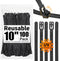 SOOOEC 100 Pack Reusable Zip Ties 10 inch Heavy Duty Outdoor UV Resistant, Releasable Black Zip Ties Indoor Round Ending No Hurt, Cable Ties Reusa...
