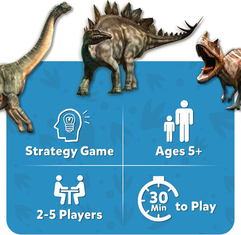 Skillmatics Card Game - Dino Trio, A Smart Swapping Dinosaur Themed Strategy Game for Kids, Teens & Adults...