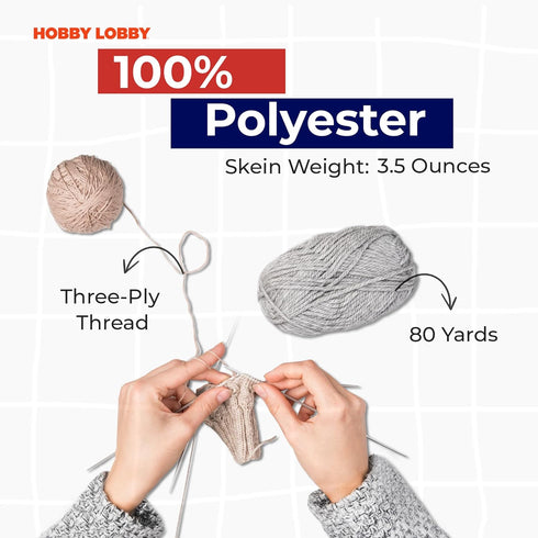 Yarn Bee Bulky Yarn for Crocheting & Knitting – Soft Yarn Skein – 80 Yards of 100% Polyester Yarn for Crocheting Blankets, Hats, & More – DIY Hand...
