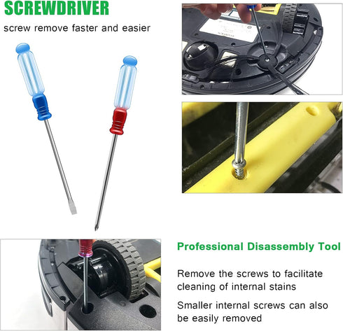 Vacuum Attachments Accessories for Robot Vacuum Cleaner,Cleaning Brush roll Cleaning Tool Replacement Parts, Part kit Tool for Vacuums Cleaner Rep...