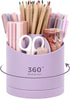 SKYDUE Desk Organizer, 360-Degree Rotating Pencil Pen Holder for Desk, Cute Desk Organizers and Accessories with 7 Slots, Art Supply Storage, Clas...