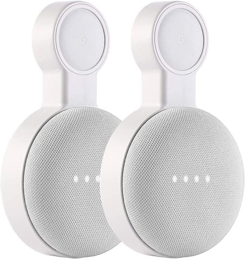 Outlet Wall Mount Holder for Google Nest Mini and Google Home Mini, A Space-Saving Accessories with Cord Management for Google Mini Smart Speaker,...