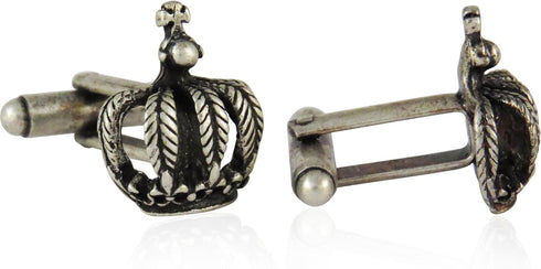 Pewter King's Crown Cufflinks for The King with Presentation Gift Box...