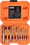 10-Piece Screw Extractor and Left Hand Drill Bit Set, Bolt Extractors, for Removing Broken Studs, Bolts, Socket Screws, and Fittings...