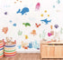 decalmile Under The Sea Dolphin Fish Wall Decals Vinyl Peel and Stick Kids Room Wall Stickers Baby Nursery Childrens Bedroom Bathroom Wall Decor...