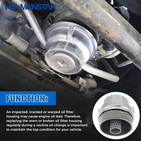 Oil Filter Housing Cap Assembly 15620-31060 Compatible with Toyota 4Runner Avalon Camry Fj Cruiser Highlander RAV4 Sienna Tacoma Tundra Venza Repl...