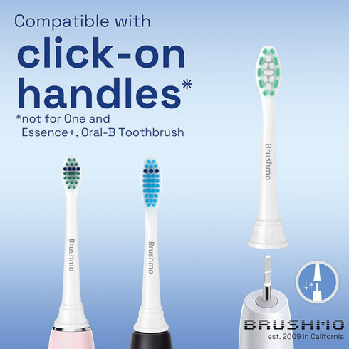 Brushmo Replacement Toothbrush Heads Compatible with Philips Sonicare Electric Toothbrush, White, 10 pc Variety Pack...