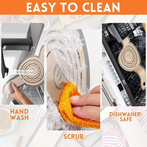 3 Set Grey Large Silicone Bread Sling Oval and Round for Dutch Oven, Non-Stick & Easy to Clean Reusable Silicone Sourdough Bread Sling with Extra ...