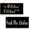 Jetec 2 Pieces Funny Kitchen Signs the Dishes Hanging Wall Art Decoration No Bitchin in My Kitchen Rustic Wooden Wall Signs Decorative Wood Home D...