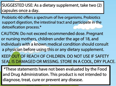 Probiotics 60 Capsules: Nourish Your Gut for Optimal Digestive Health with Proprietary Blend of 60 Billion CFU (60 Count)...