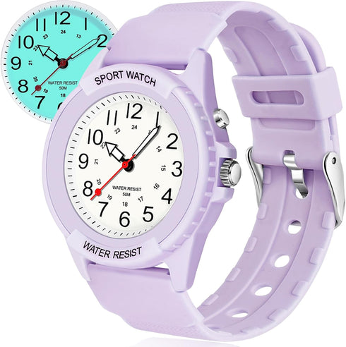 Waterproof Nurse Watch for Medical Professionals, Students, Women Men, Military Time Easy to Read Dial, 24 Hour with Second Hand, Night Light, Sof...