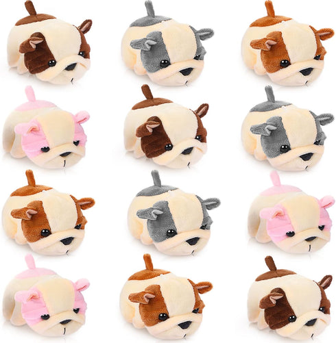 12 Pcs Cute Stuffed Animal Toy 4 Inch Mini Plush Mermaid Tiger Turtle Puppy Pig Alpaca Cat Ornaments Stuffed Doll Keychain Handbag Pendant for Bir...