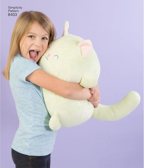 Simplicity Stuffed Kitten Sewing Patterns for Kids by Carla Reiss, One Size Only...