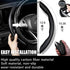 Generic Car Steering Wheel Cover Matte Carbon Fiber 2-3pcs, Steering Wheel Wrap Set Non-Slip Protector Interior Decoration 14.5"" to 16"" Steering...