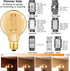 LEOOLS Dimmable G25 led Bulb 60W E26 led Edison Bulb CRI95 Warm White 600LM Amber Glass e26 6W led Globe Bulb for Ceiling Fan,Chandelier,Vanity Li...