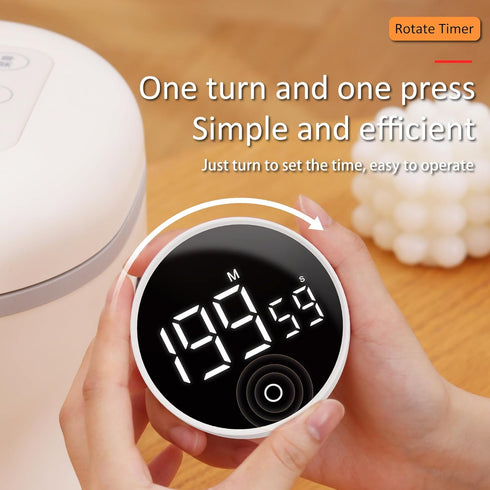 199 Minute Digital Kitchen Timer,Magnetic Visual Timer Large LED Display Positive Countdown Timer Adjustable Volume for Classroom Cooking, Fitness...