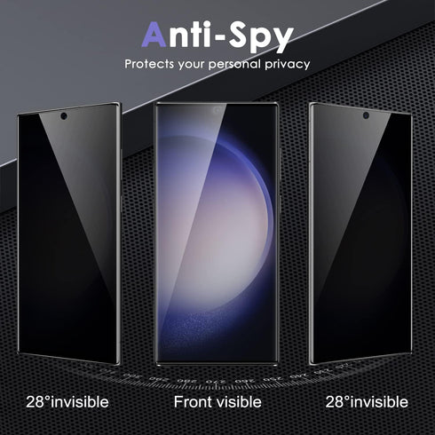Asstar 2 Pack Samsung Galaxy S23 Ultra Privacy Screen Protector,9H Hardness Tempered Glass Screen Protector for Samsung Galaxy S23 Ultra,Anti-Scra...