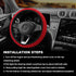 Elastic Stretch Steering Wheel Cover, 15 Inch Universal Anti-Slip Car Steering Wheel Cover for Auto Truck Van SUV, Warm in Winter and Cool in Summ...
