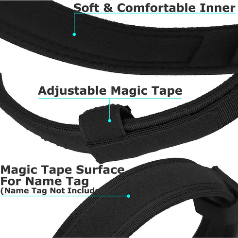Dog Tactical Collar Military Dog Training Collar Control Handle and Heavy Metal Buckle for Medium Large Dog Training Black M...