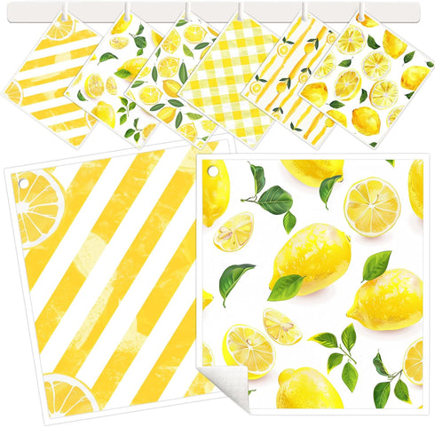 6 Pack Swedish Dishcloths for Kitchen - Reusable Dish Towels Paper Towels Cloths Washable,Absorbent Cellulose Cleaning Sponge Cloth Wipes Quick Dr...