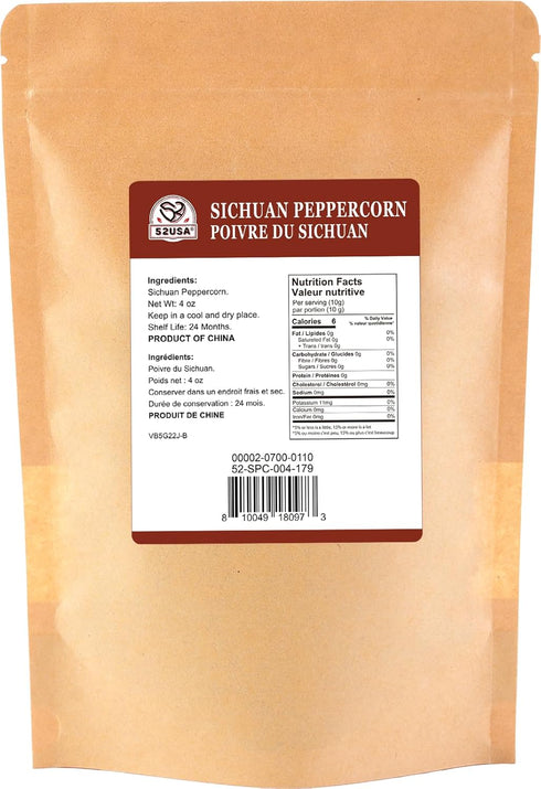 52USA Sichuan Peppercorn, Szechuan Peppercorns(4OZ), Authentic Szechuan Red Peppercorn, Less Seeds, Strong Flavor, Whole Sichuan Red Peppercorns, ...
