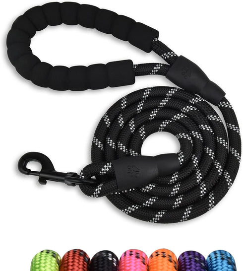 5/6 FT Strong Pet Dog Leash with Soft Padded Handle,Highly Reflective Rope for Night Walking,360-Degree Rotating Metal Buckle Without Tangles,Suit...