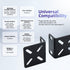 Rack Mount Kit Universal 1U Rack Ears with Adjustable Holes Distance, Compatible for Most Cisco, NETGEAR,Dell, D-Link, Linksys, TRENDnet and Buffa...