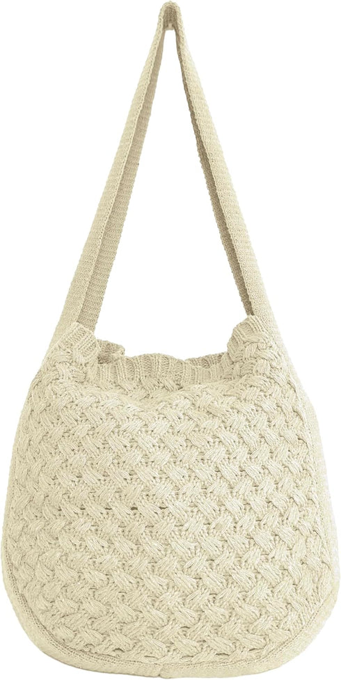 Women's Shoulder Handbags Cute tote bags Aesthetic Crocheted bags Large knit bag Shopping bag for Travel...