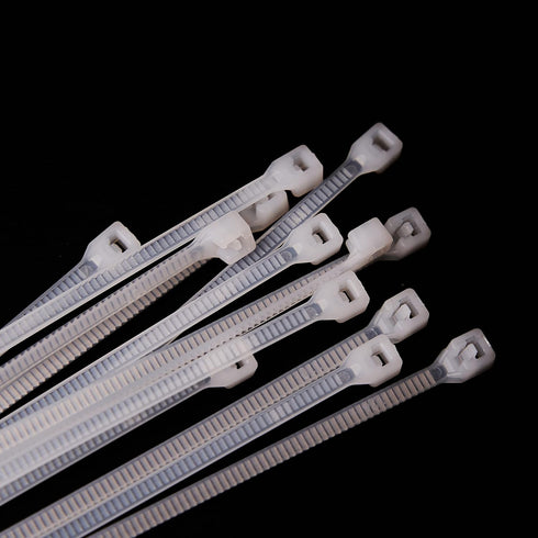 6 Inch UV-Resistant Cable Ties - 100 Pack, Heavy Duty, Transparent...