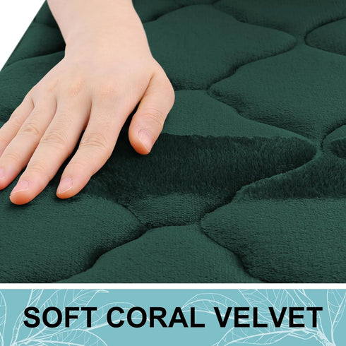 OLANLY Memory Foam Bath Mat Rug 30x20, Ultra Soft Non Slip and Absorbent Bathroom Rug, Machine Wash Dry, Comfortable, Thick Bath Rug Carpet for Ba...