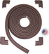 KidKusion Table Cushion | Made in USA | 16 Feet Edge + 4 Corners | Brown | Baby Proof Furniture Edge and Corner Guards...
