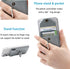RFID Card Holder & Ring Stand for iPhone, Android, All Smartphones - Light Grey...